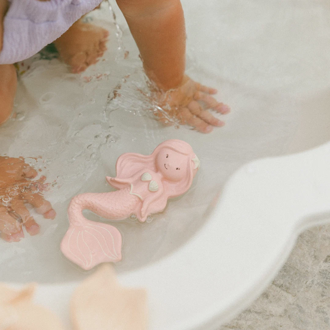 Winnie Parkes Natural Rubber Teether - Maeve The Mermaid - Pink