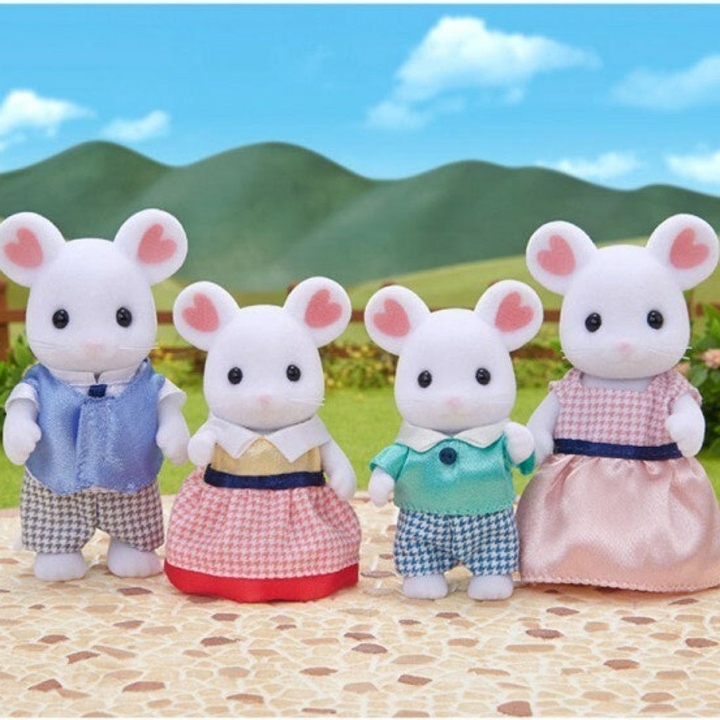 Sylvanian Families Marshmallow Mouse Family