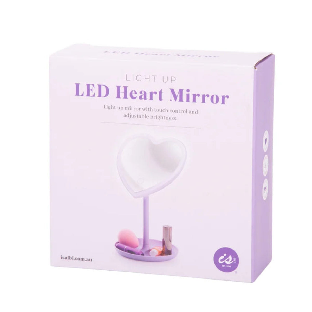 Light Up LED Heart Mirror