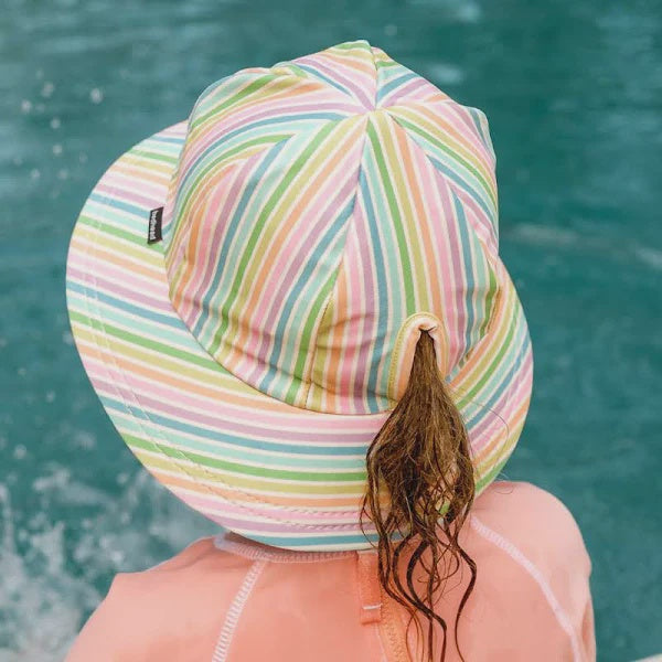 Bedhead hats Ponytail Swim Bucket Hat-Rainbow