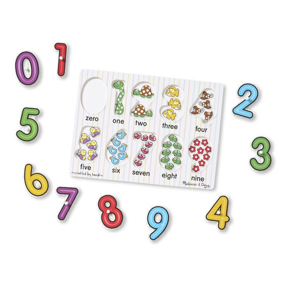 Melissa & Doug Wooden Numbers Peg Puzzle