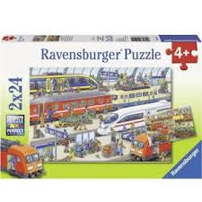 Busy Train Station - 2 x 24 pc Puzzles