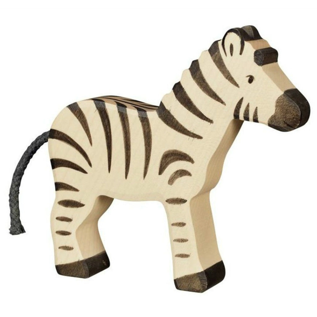 Holztiger Zebra Black Wooden Animal