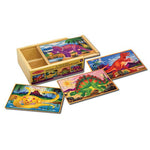 Melissa & Doug 4 x 12pc Dinosaur Wooden Puzzles in a Box