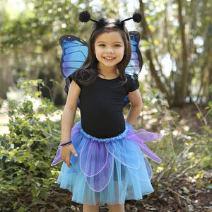 Great Pretenders - Midnight Butterfly Tutu With Wings & Wand Size 4-6