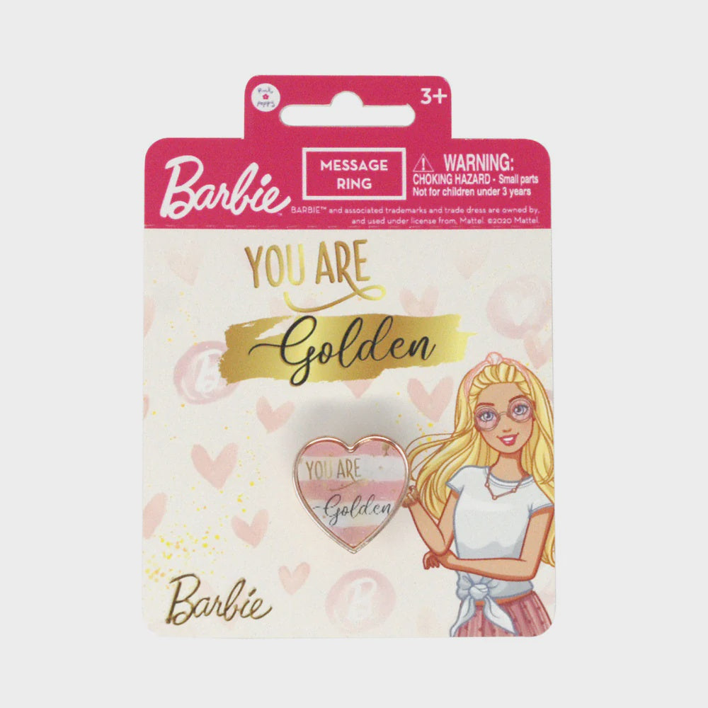 Barbie You are Golden Adjustable Ring