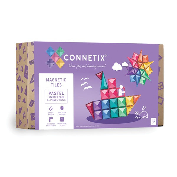 Connetix Pastel Starter Pack - 64pcs