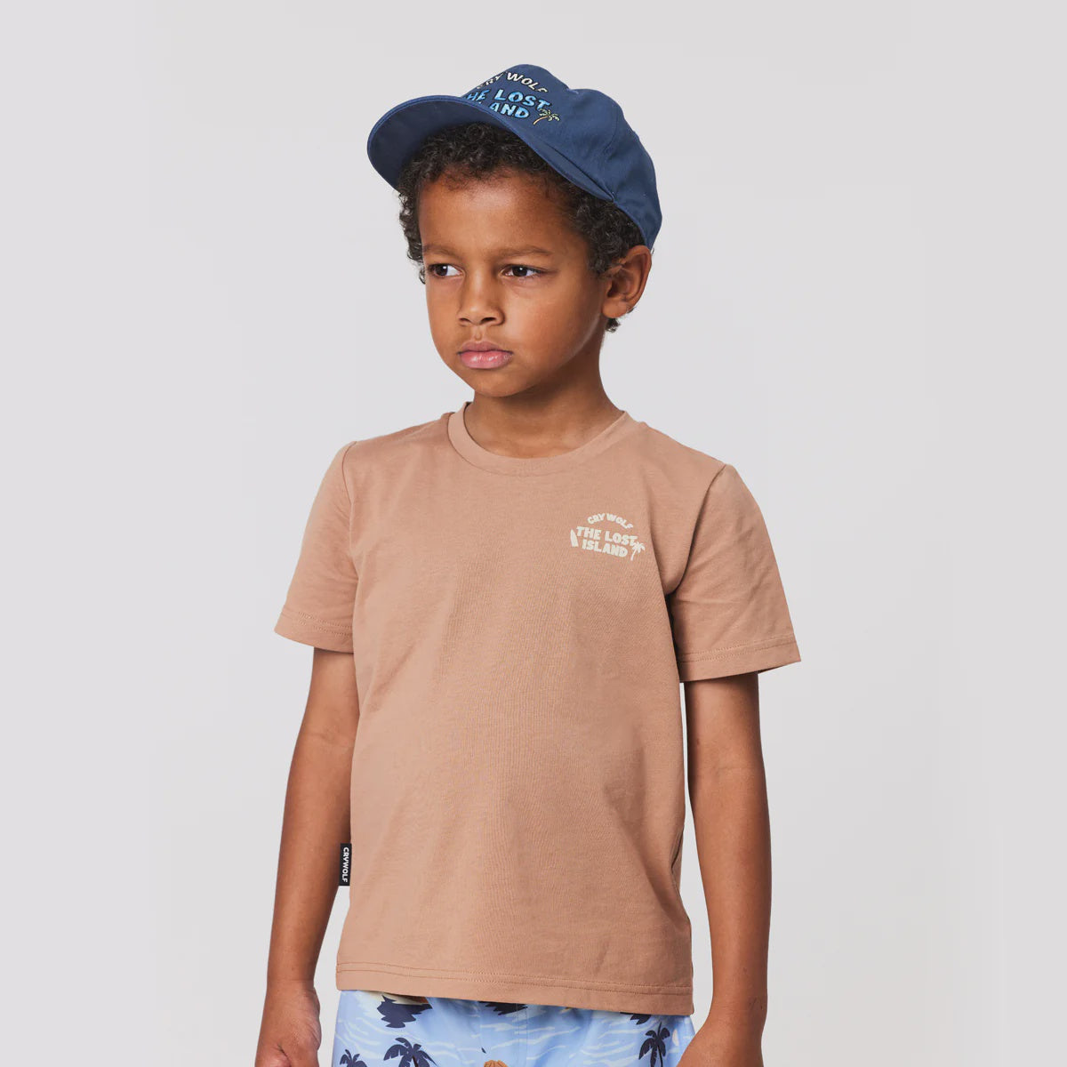 Crywolf Kids T-Shirt Tan Lost Island