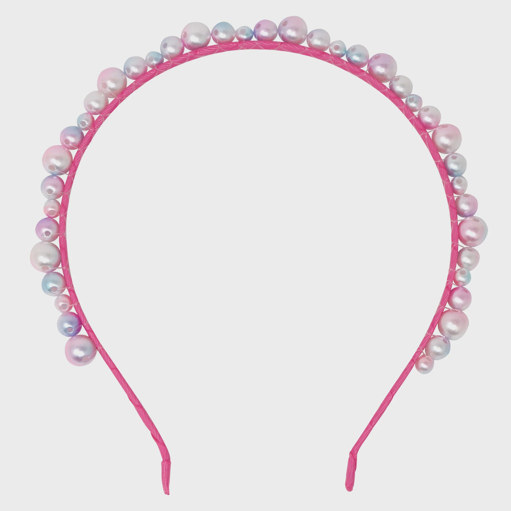Pink Poppy Shimmering Mermaid Pearl Headband