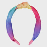 Pink Poppy Rainbow Knot Headband