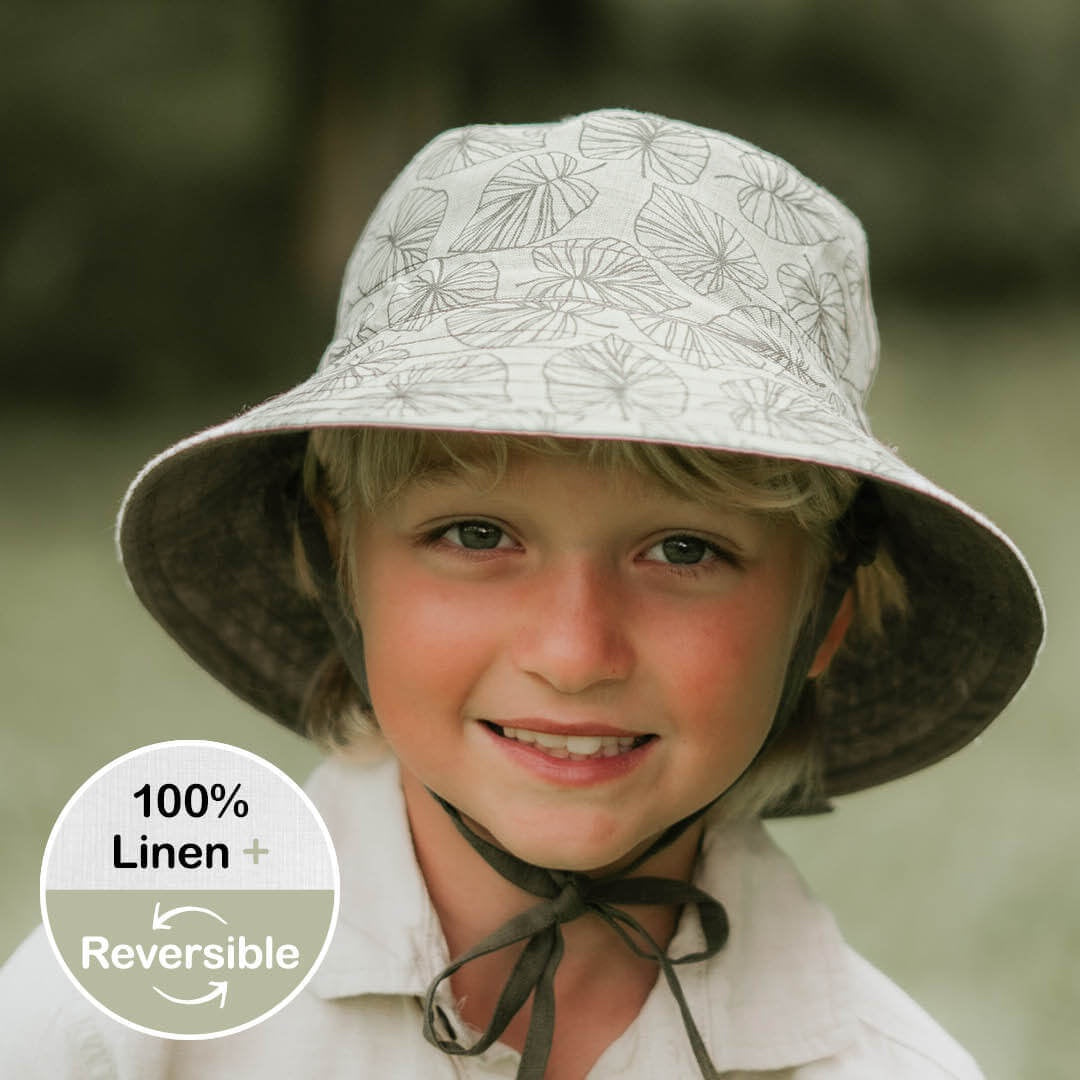 Bedhead Hats - 'Explorer' Kids Classic Bucket Sun Hat - Leaf / Moss