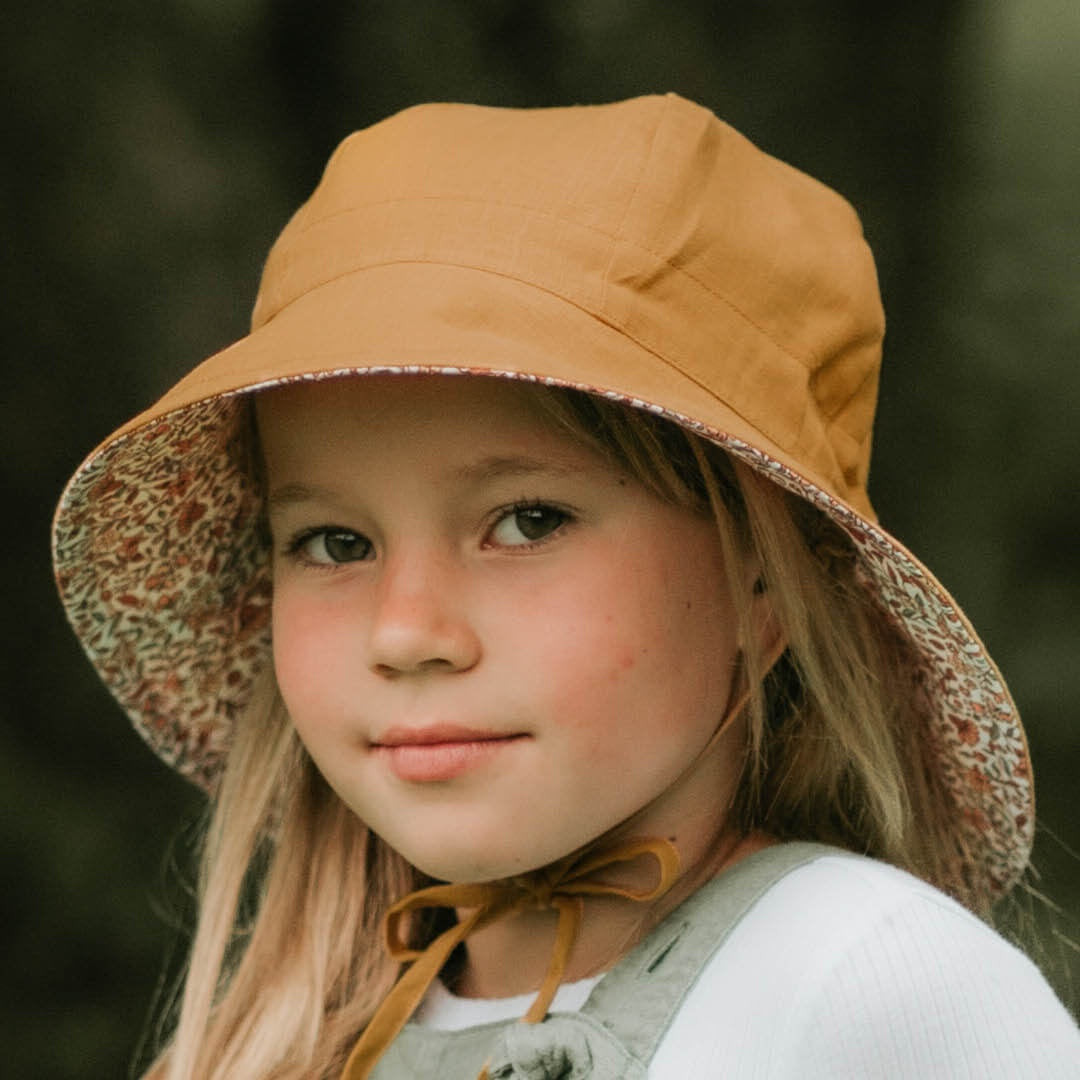 Bedhead Hats - 'Wanderer' Girls Panelled Bucket Sun Hat -  Marie / Maize