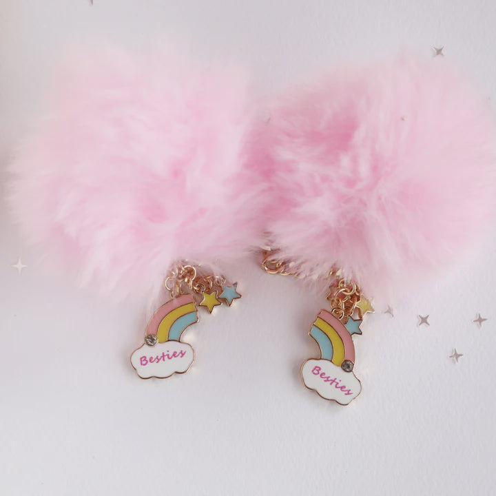 Lauren Hinkley Rainbow BFF Pom Pom Keyring Set