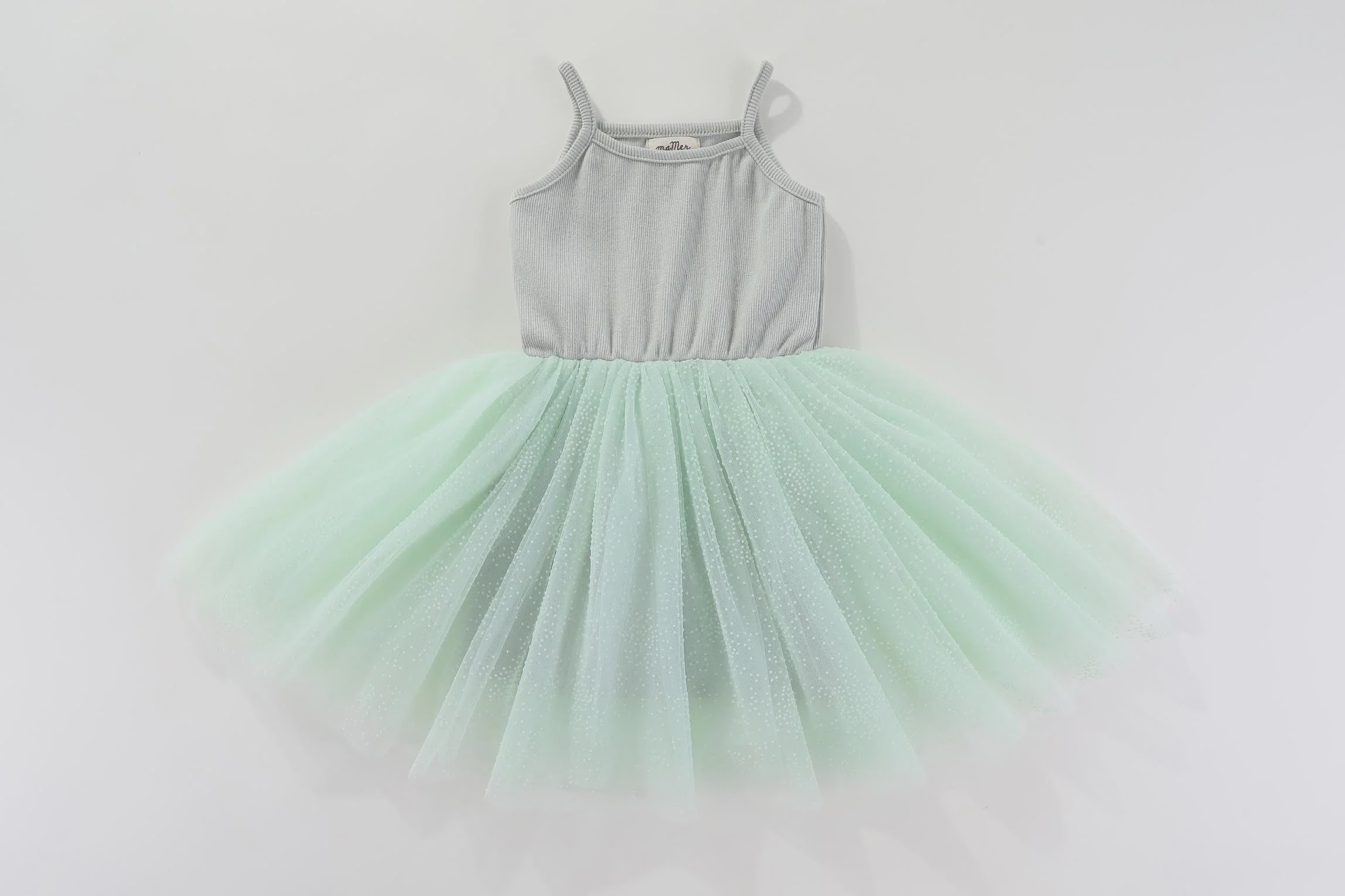 MaMer Valentina Party Tutu Dress - Mint Dots