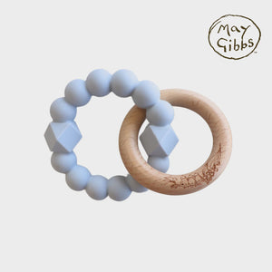 Jellystone May Dibbs Moon Teether - Soft Blue