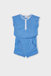 Milky Terry Towelling Playsuit Little Boy Blue 2-7