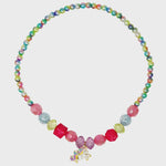 Pink Poppy Unicorn Rainbow Pearl Necklace
