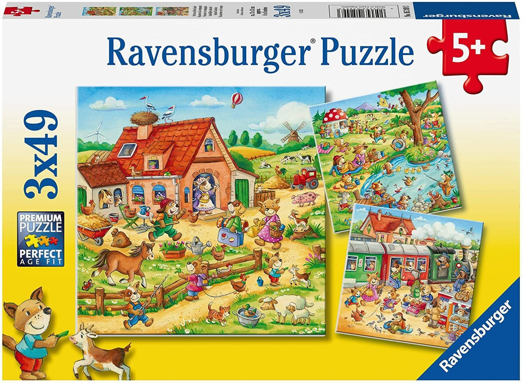 Ravensburger Animal Vacation - 3x49pc Puzzles