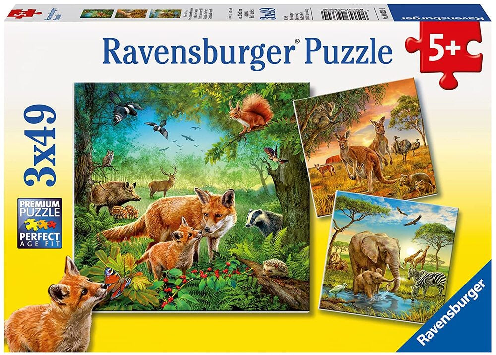 Ravensburger Animals of the Earth - 3x49pc Puzzles