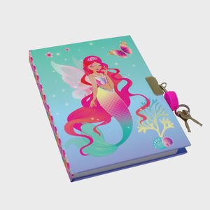 Pink Poppy Shimmering Mermaid Strawberry Scented Lockable Diary