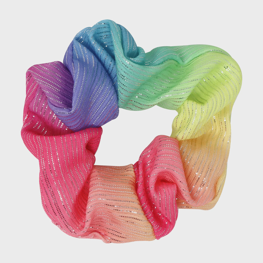 Pink Poppy Rainbow Scrunchie