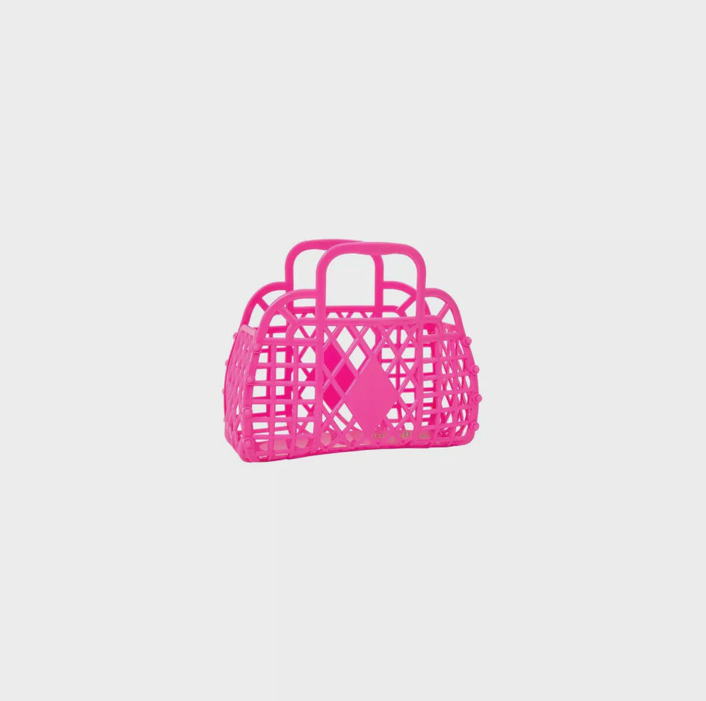 Sun Jellies Retro Basket Mini - Berry Pink