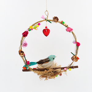 Vintage Bird House with Heart