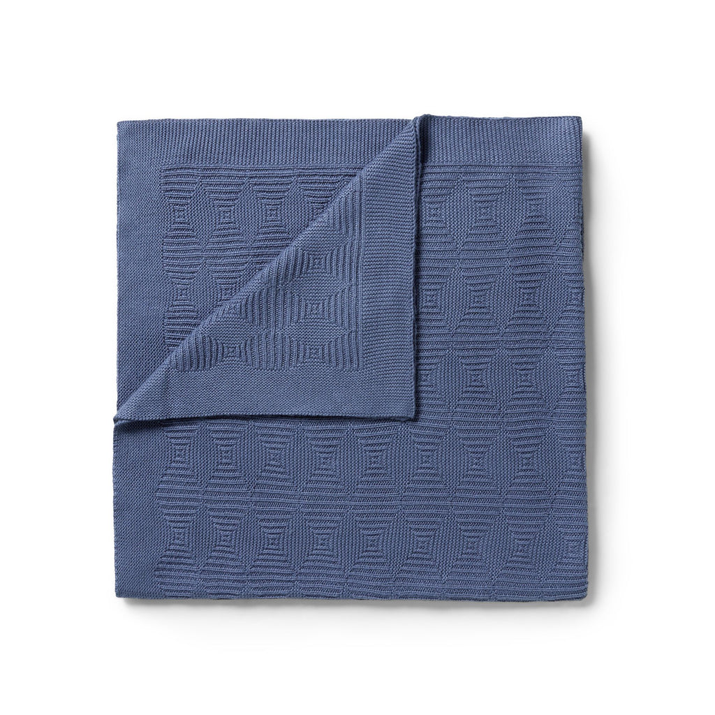 Wilson & Frenchy Knitted Jaquard Blanket - Blue Depths