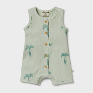 Wilson & Frenchy Palm Tree Organic Rib Growsuit