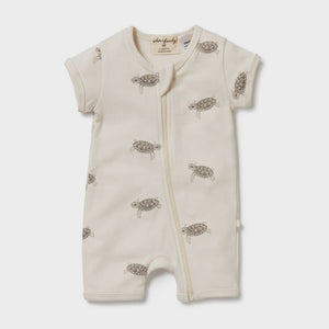 Wilson & Frenchy Tiny Turtle Organic Boyleg Zipsuit