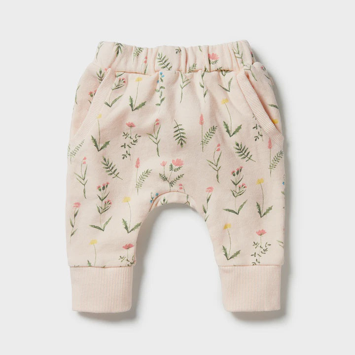 Wilson & Frenchy Wild Flower Organic Terry Slouch Pant Sizes 3-5