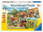 A Day With Horses Puzzle - 3x49pc Puzzles