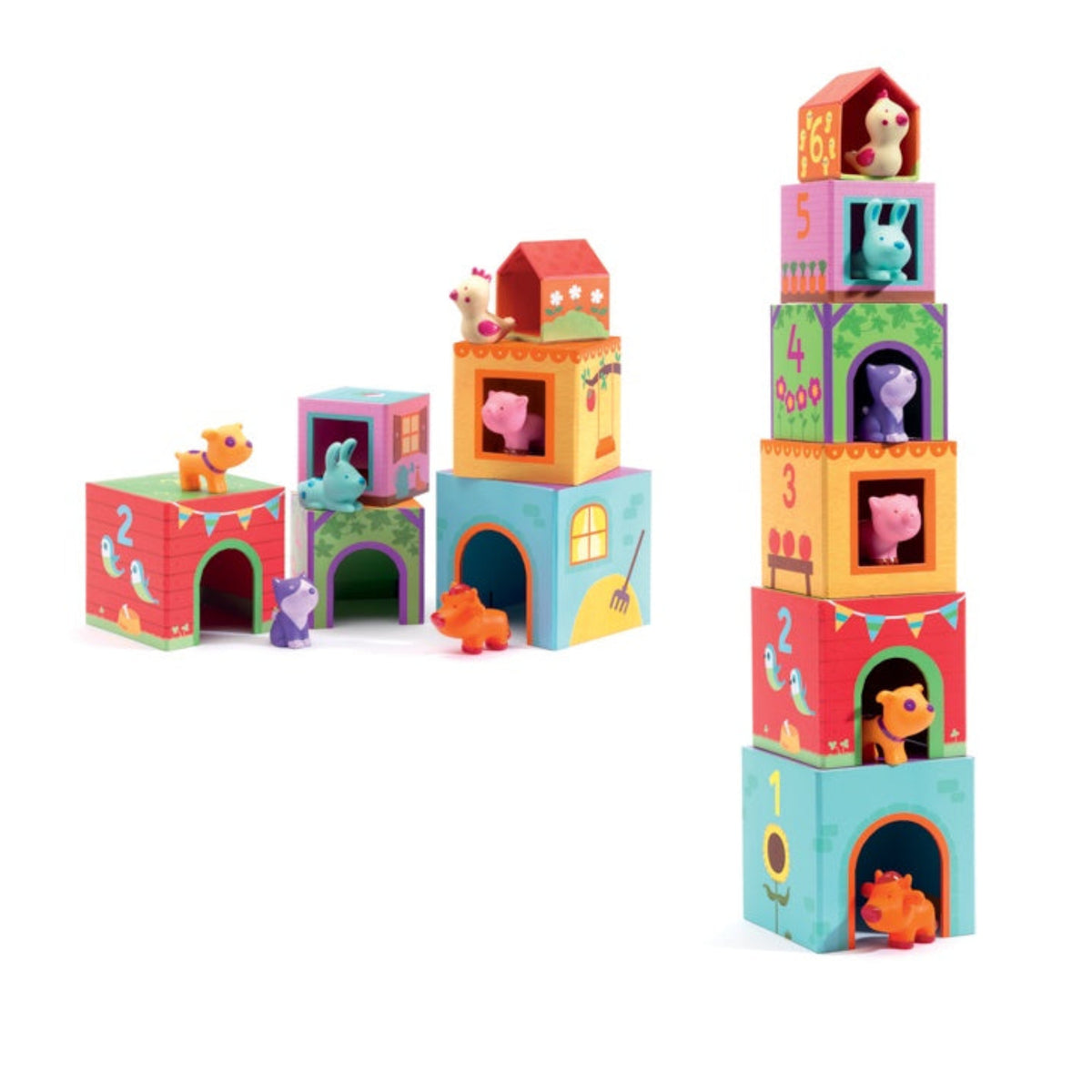 Djeco Topanifarm Stacking Cubes