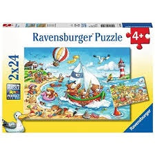 Ravensburger Seaside Holiday  - 2 x 24pc Puzzles