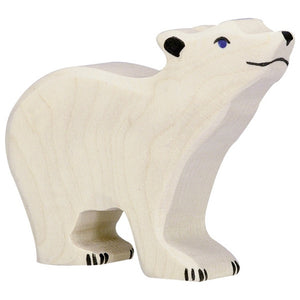 Holztiger Polar Bear Small Wooden Animal