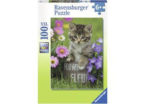 Ravensburger - Kitten Among The Flower Puzzle 100pc