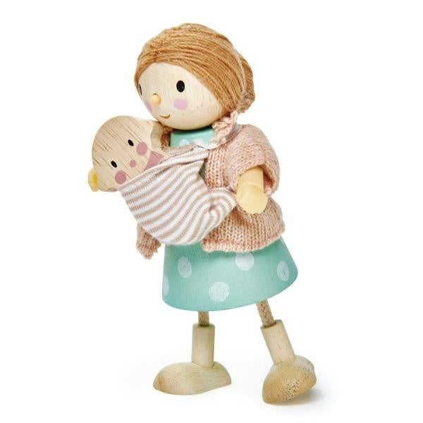 Tender Leaf Wooden Doll Set - Mrs Goodwood and a Baby